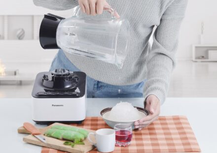 vet preparing dog food
