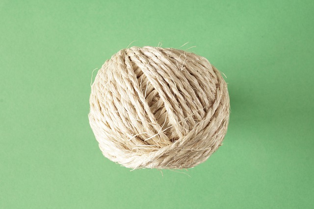 Close-up of sisal rope scratching post on a Whisker City cat tree