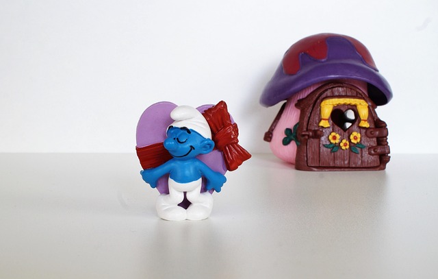 3D render of the blue Smurf Cat creature by Indonesian artist Hardy