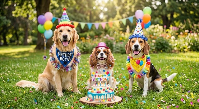 Dog birthday cake made of dog-friendly ingredients