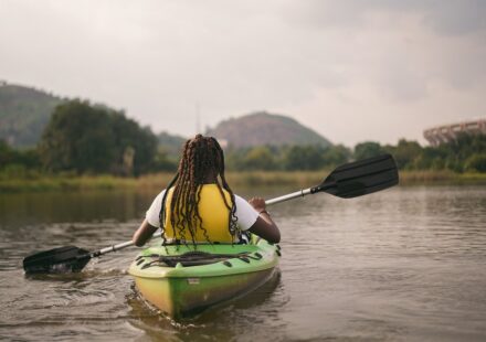 dog in kayak