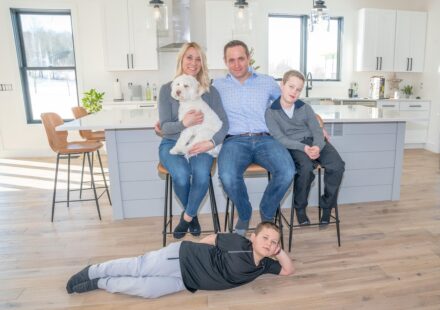 happy pet family