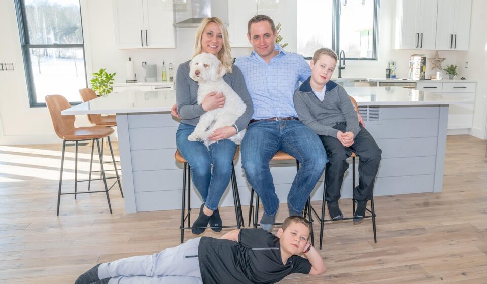 happy pet family